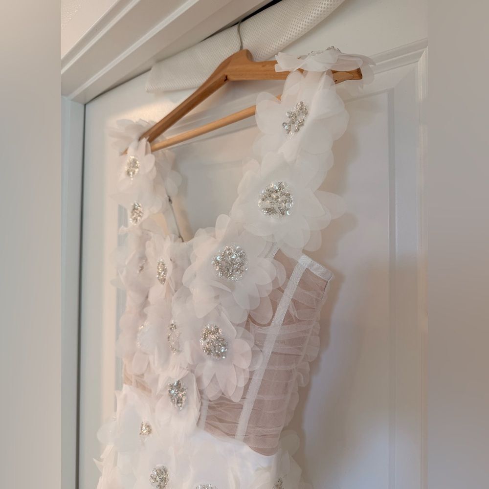 NWOT BRONX BANCO Anastasia Rosalie white Floral Sheer Corset Wedding Bridal Gown - Picture 10 of 16